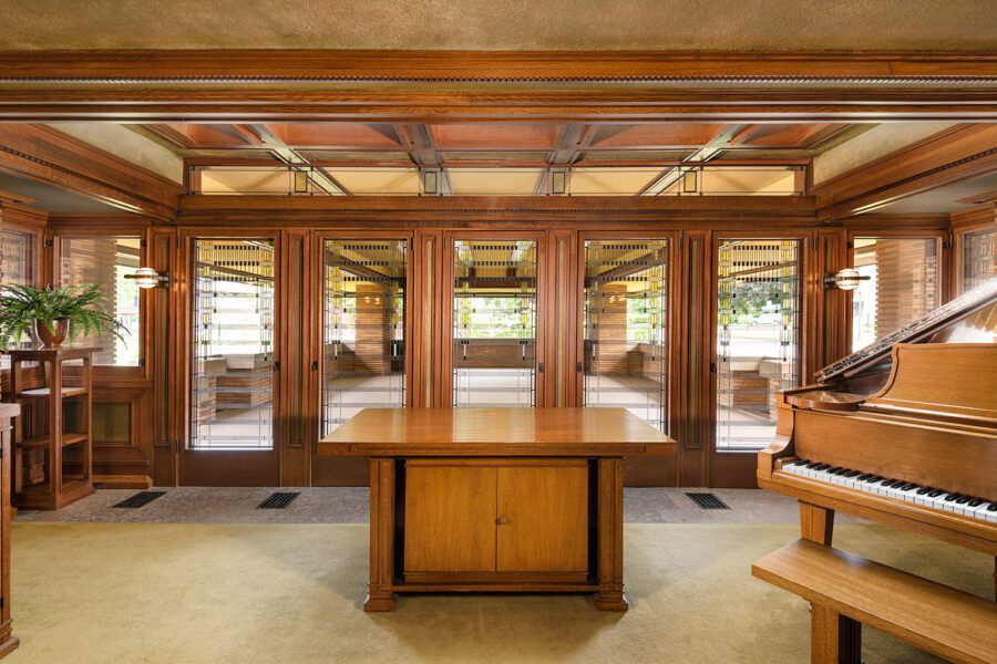 Art glass verandah doors