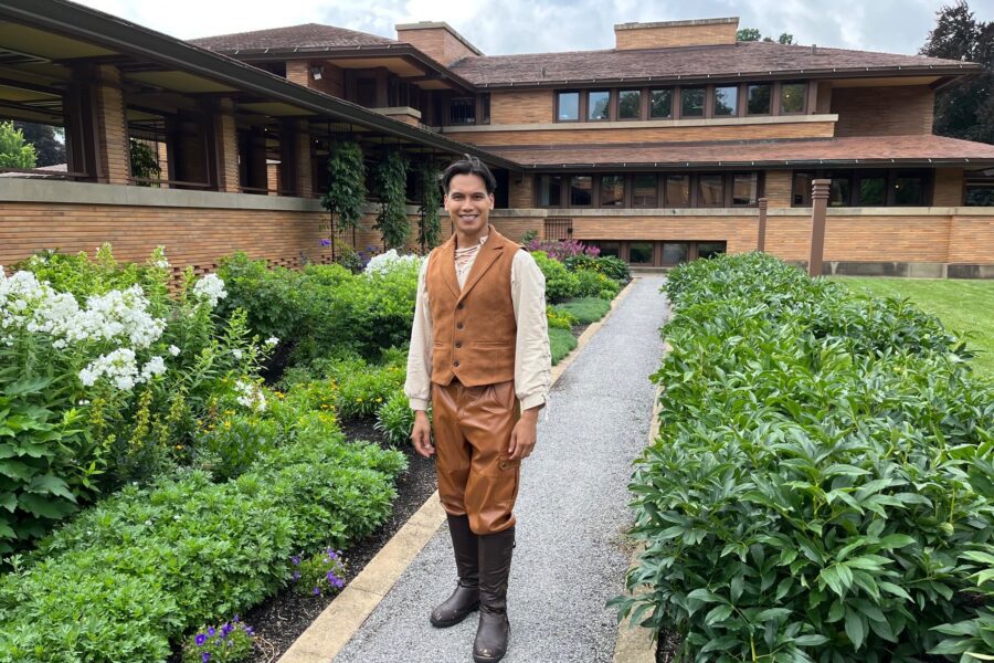 Actor in landscape